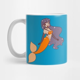 Orange Tailfin Mermaid Mug